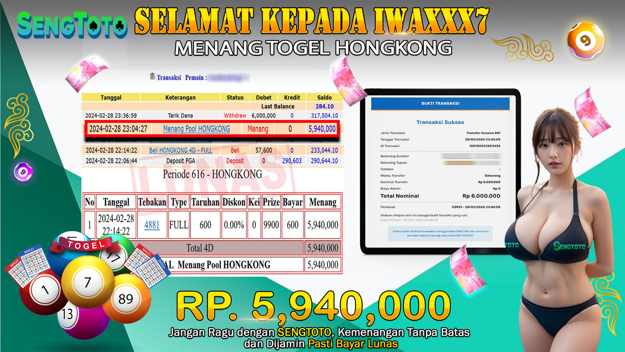 BUKTI PEMBAYARAN TOGEL HONGKONG