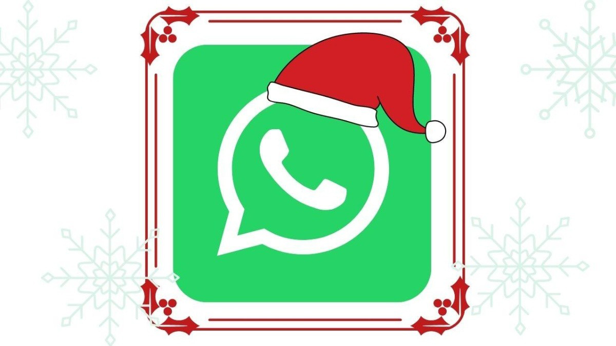 Logo de WhatsApp con gorro navideño, así es como se hace