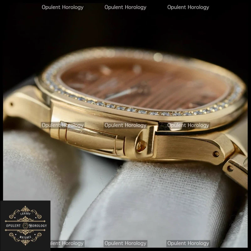Patek Philippe Nautilus 7118 Diamond Replica 35mm Gold Plated Automatic Caliber 324 S C