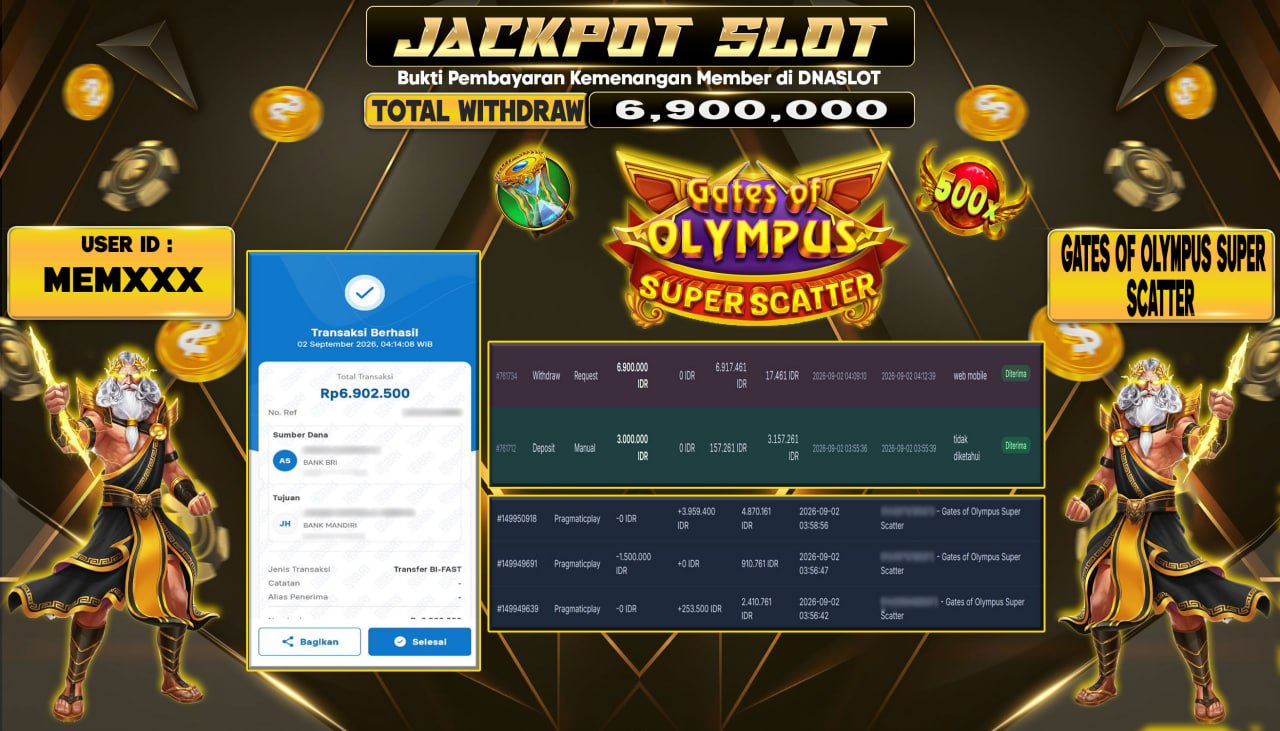 JACKPOT SLOT GATES OF OLYMPUS SUPER SCATTER  02 SEPTEMBER 2026