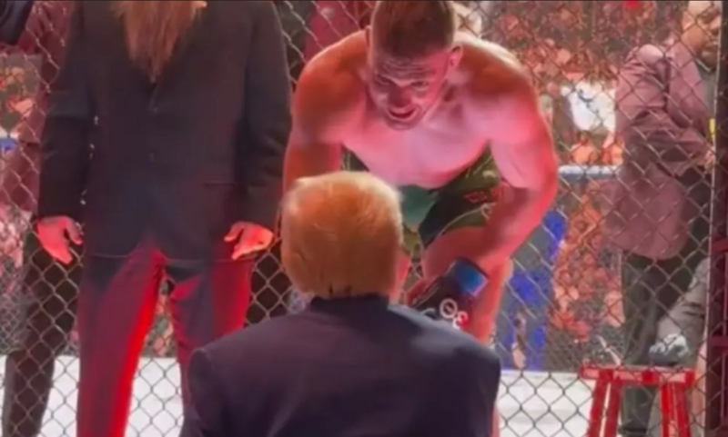 Дю Плесис глобен солено заради срещата си с Доналд Тръмп в UFC 297