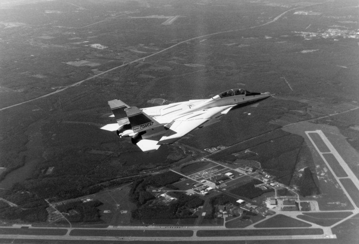 grum 1319 F-14A Super Tomcat above Calverton, 9.1986