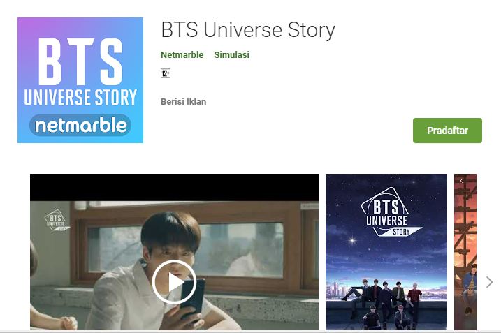 BTS Universe Story di PlayStore