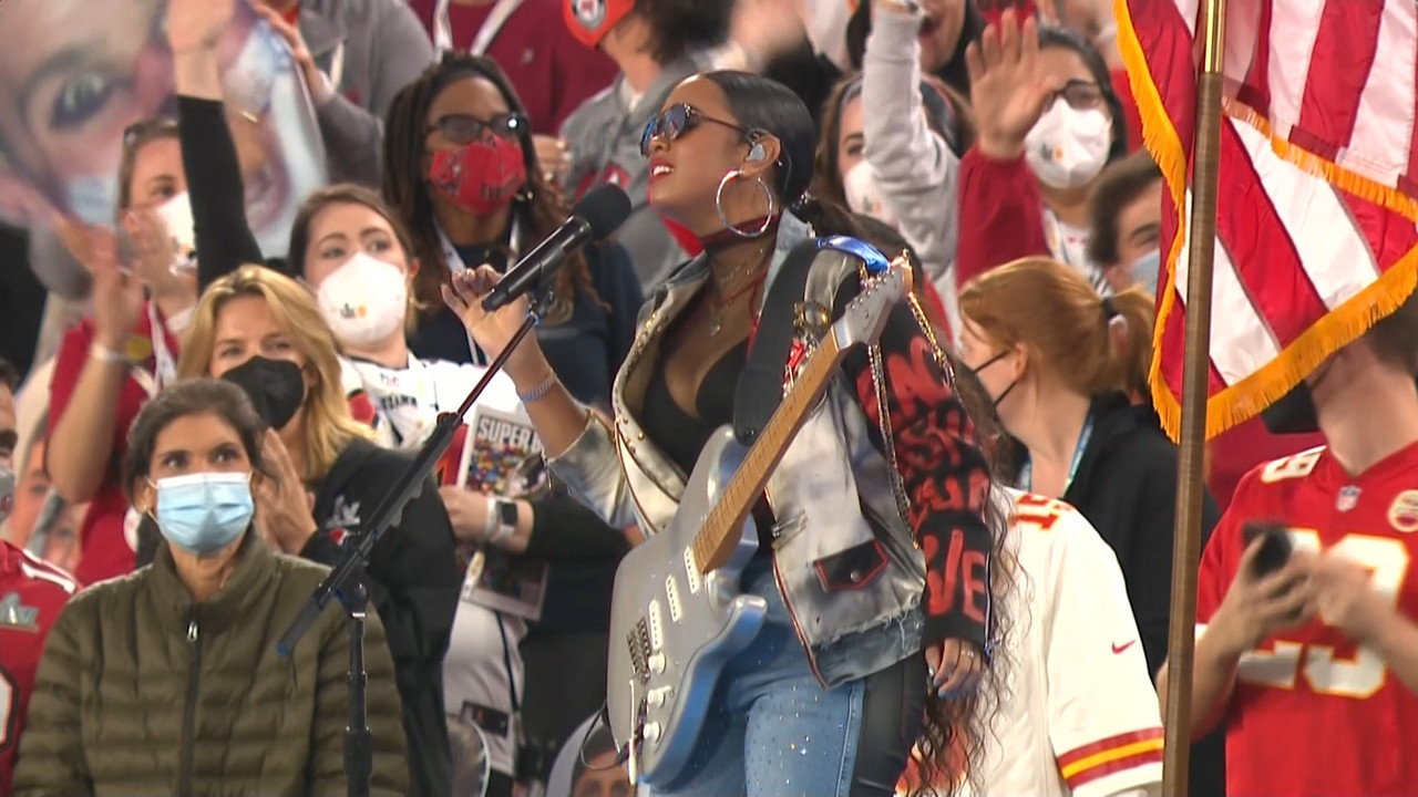 HDTV H.E.R. America the Beautiful Super Bowl LV (BBC Two HD 2021