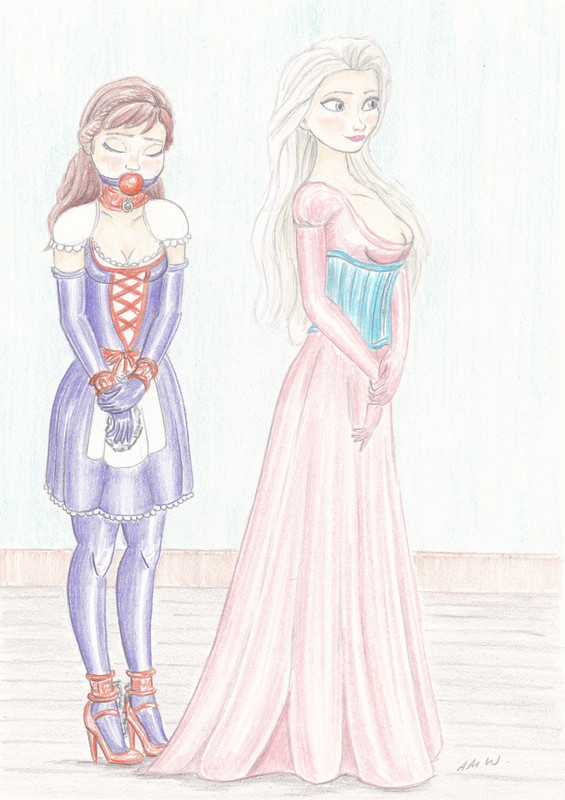 Mistress Elsa and maid Anna