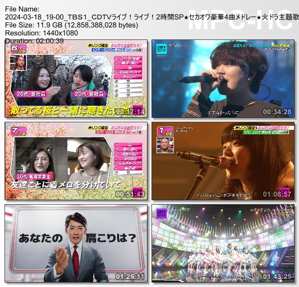 [TV-Variety] CDTVライブ！ライブ！ – 2024.03.18