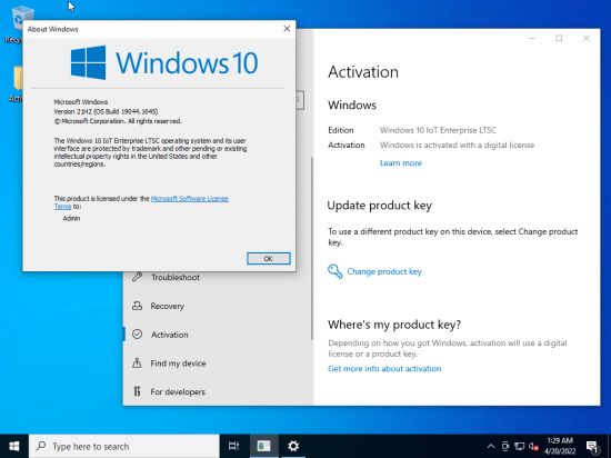 Windows 10 IoT Enterprise LTSC (x64) 21H2 Build 19044.1645 Preactivated Th-Ri-Qxa-Le-N96w-Ite-LDRd-Dom7p-IISZgreri