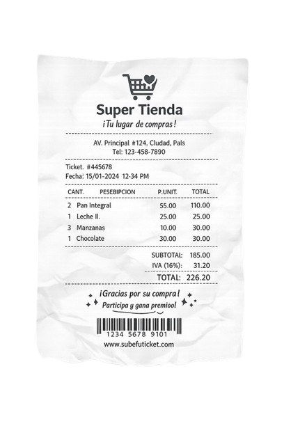 Ticket ejemplo