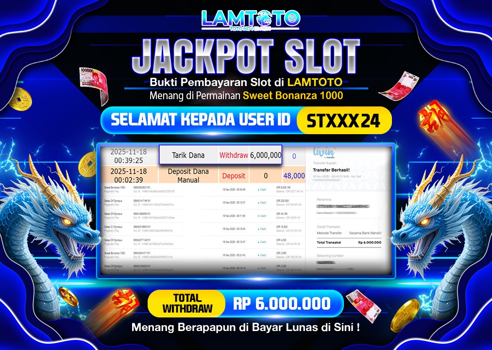 BUKTI JACKPOT LUNAS LAMTOTO