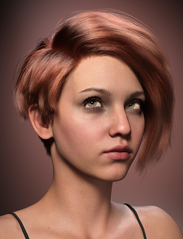dForce FE Large Side Parting Hair for Genesis 9