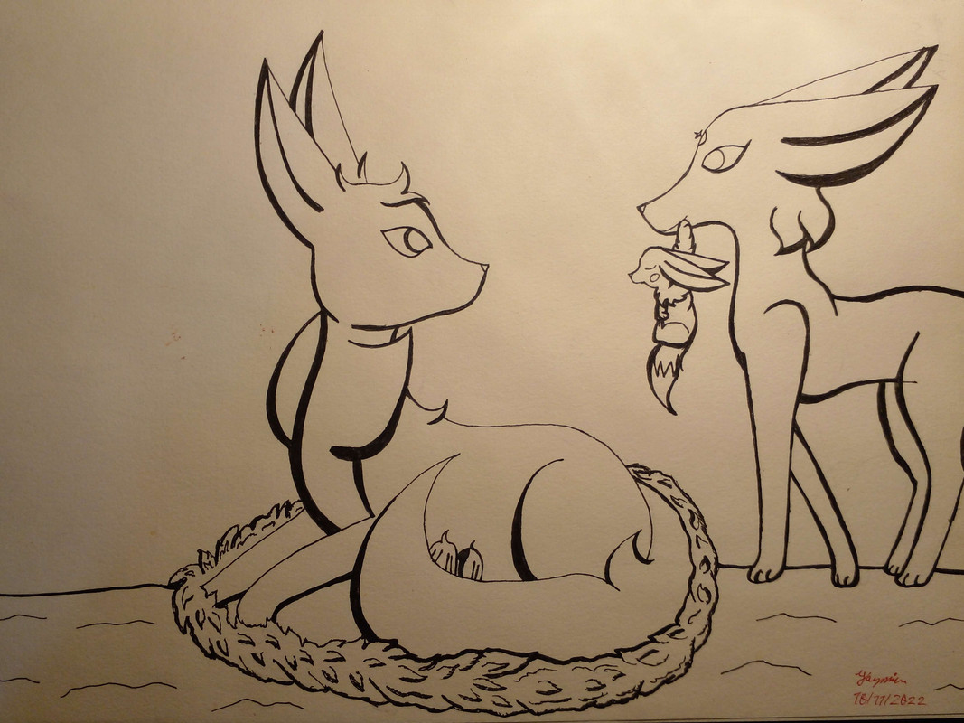 Vishnu showing Tataki the Eon pup
