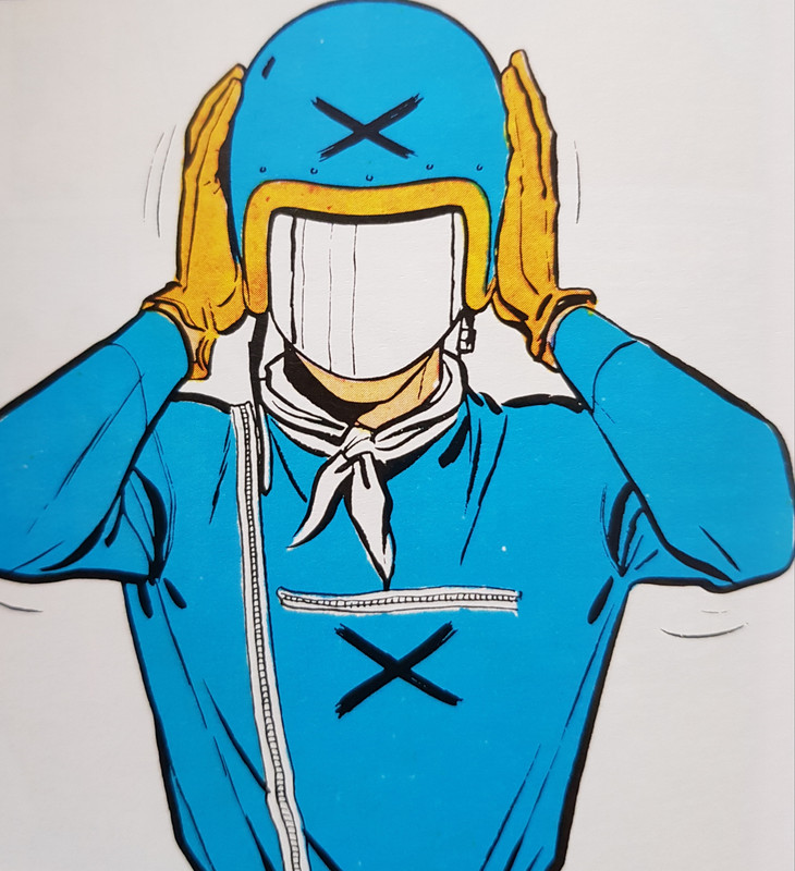 casque - Confection du casque du pilote sans visage X-Restauratie12