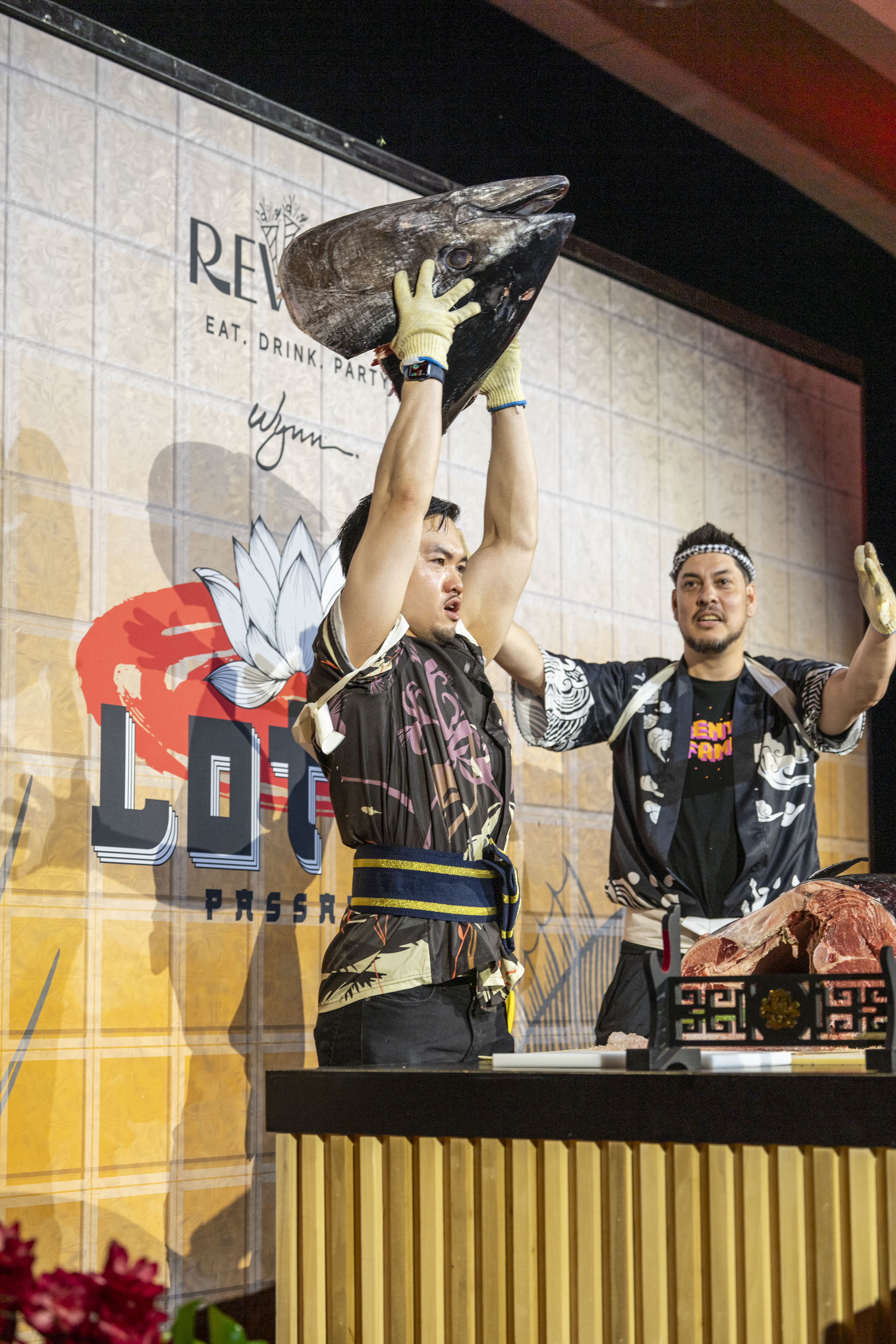 Bluefin tuna cutting presentation at The Feast, Wynn Las Vegas Revelry - theatrical dining in the hospitality industry