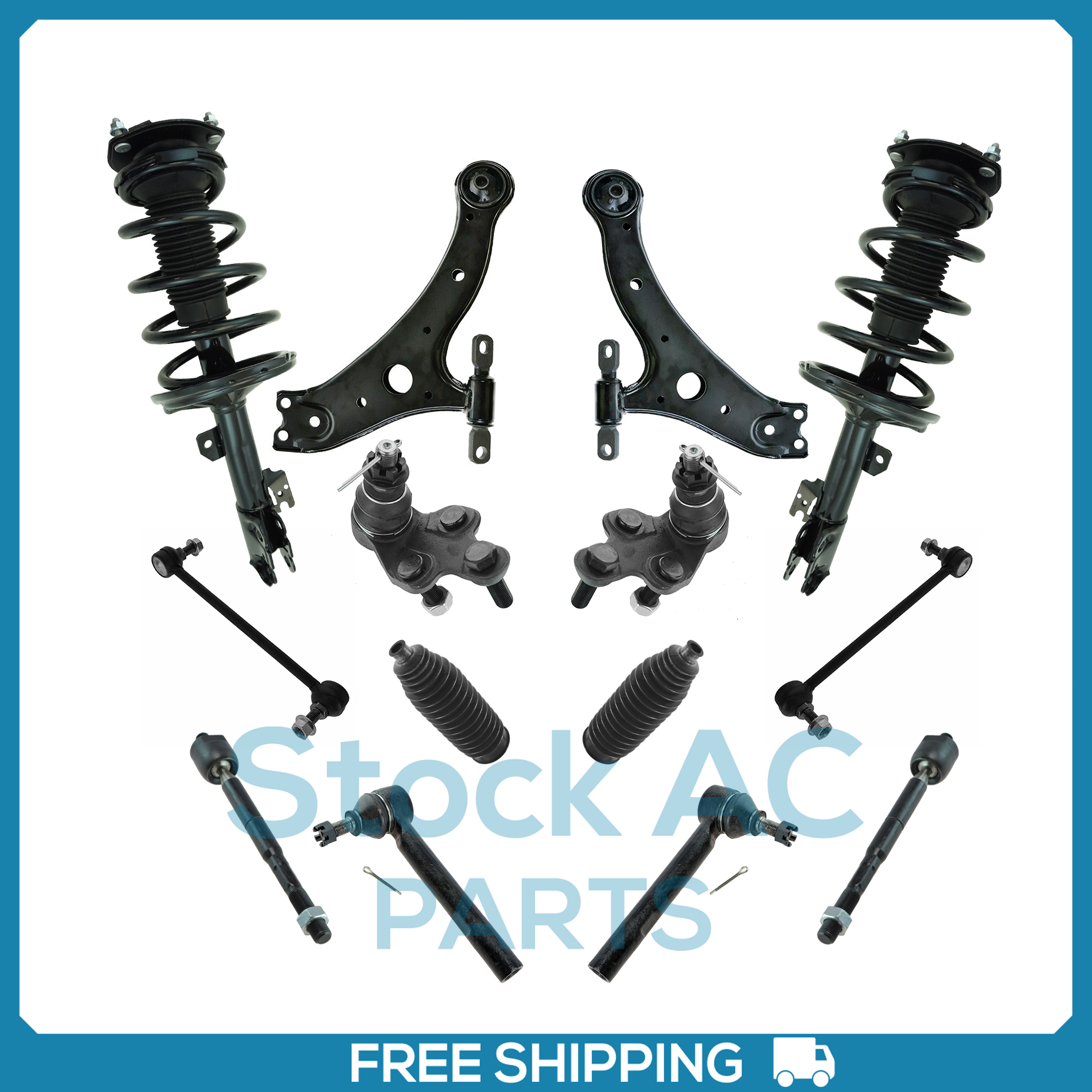 New Suspension Kit for Toyota Highlander 04-07 Front End - 14pcs - Bild 1 von 6