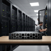 Vista traseira e portas do servidor