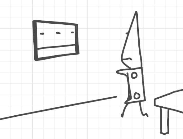 A panel from A Murder On The, episode six of the Board Boards object show by Furretwalk/WalkingFurret.