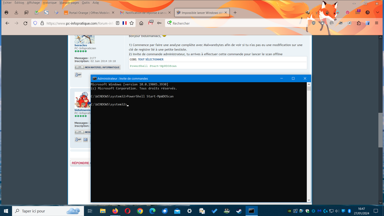 PowerShell Start-MpWDOScan