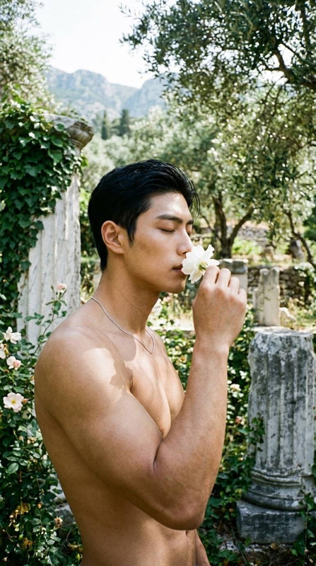 Man smelling flower 202604080711 2