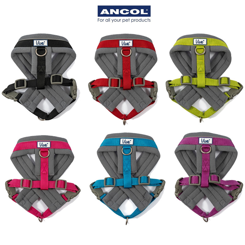 Ancol Padded Dog Harness Viva Reflective Soft Strong Durable Quick Fit