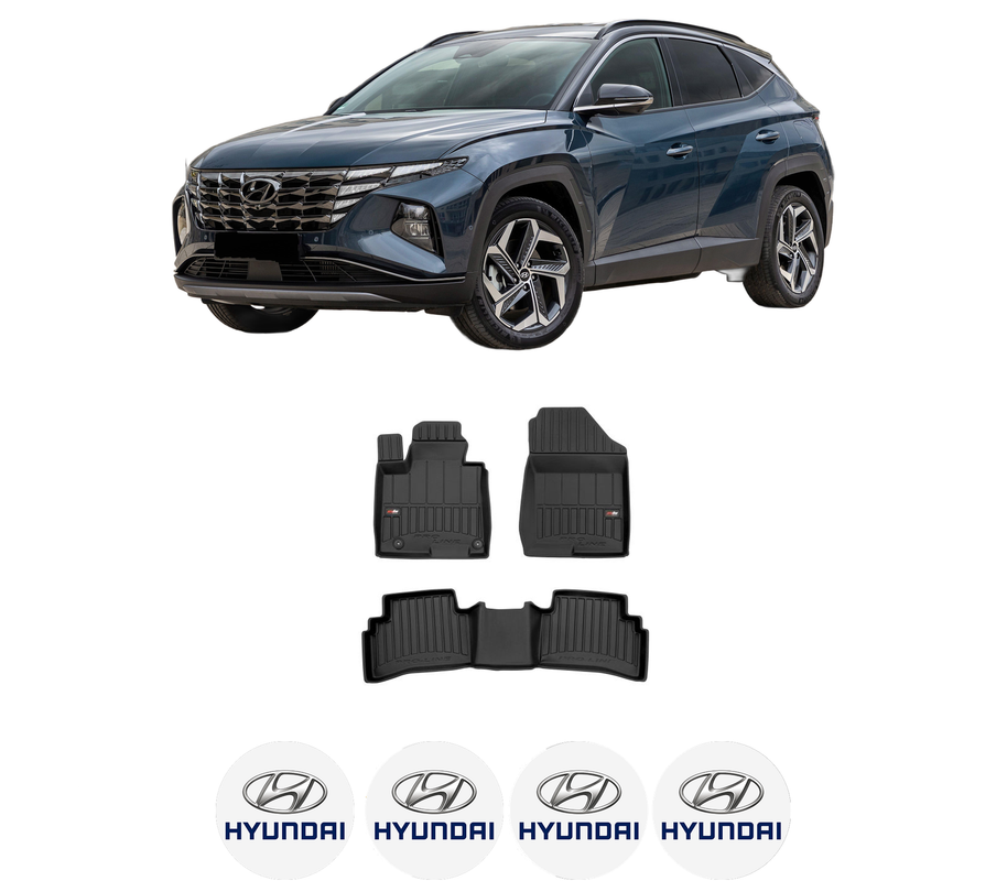 Set covorase presuri HYUNDAI TUCSON | NX4E din 2019-2020, auto, din cauciuc thermoplastic, 4 Stickere auto cu HYUNDAI