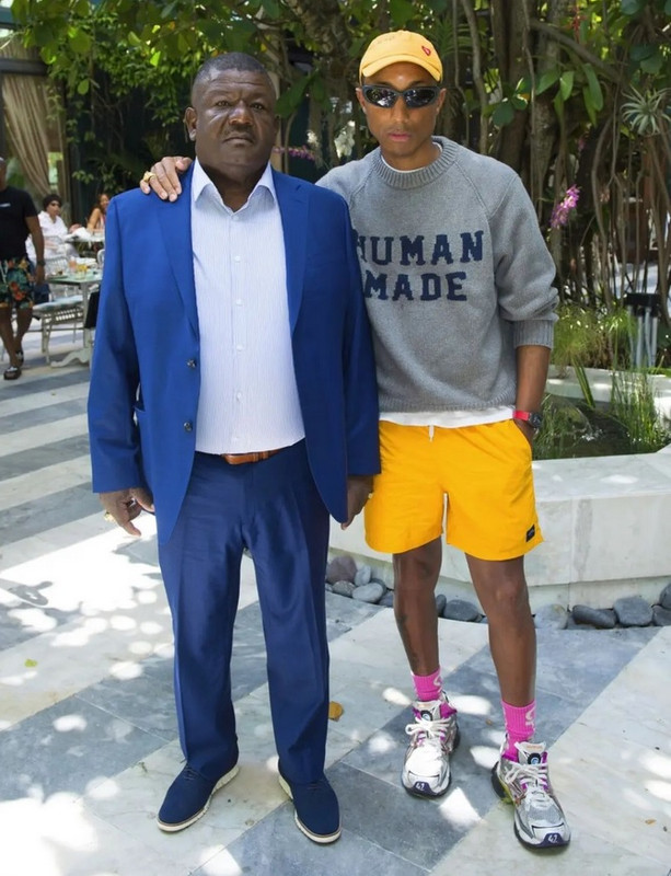 Pharrell With His Father Pharoah Williams At The Williams Family