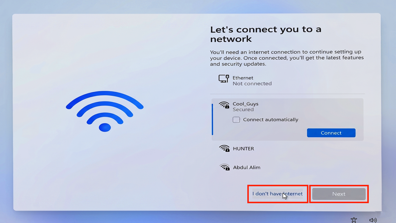 Bypass internet