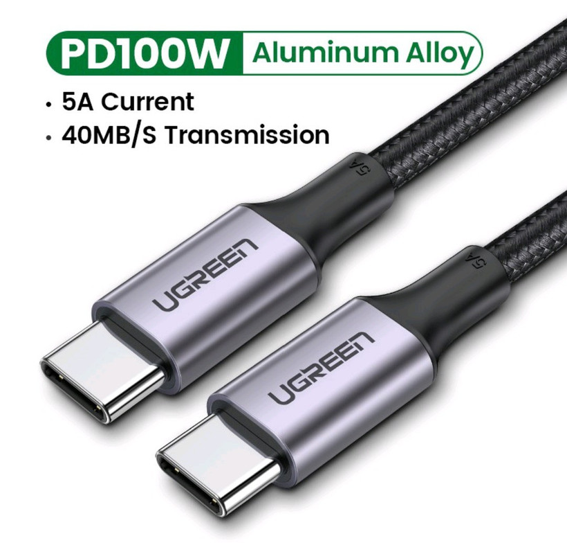 UGREEN สายชาร์จเร็ว 100W 20V 5A สายType-C to Type-C 42