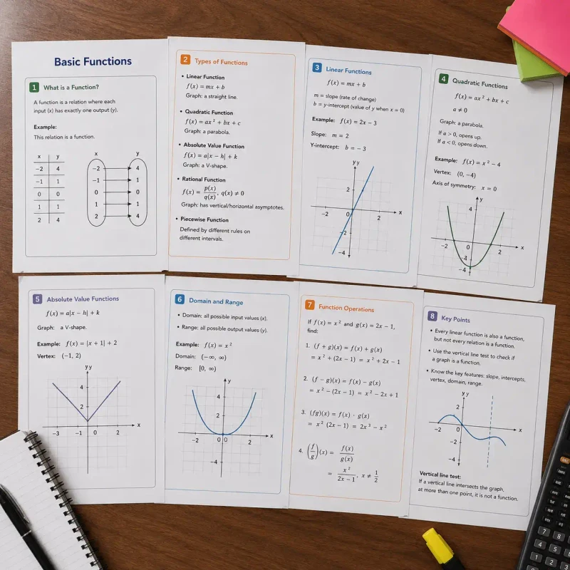 Functions mind map