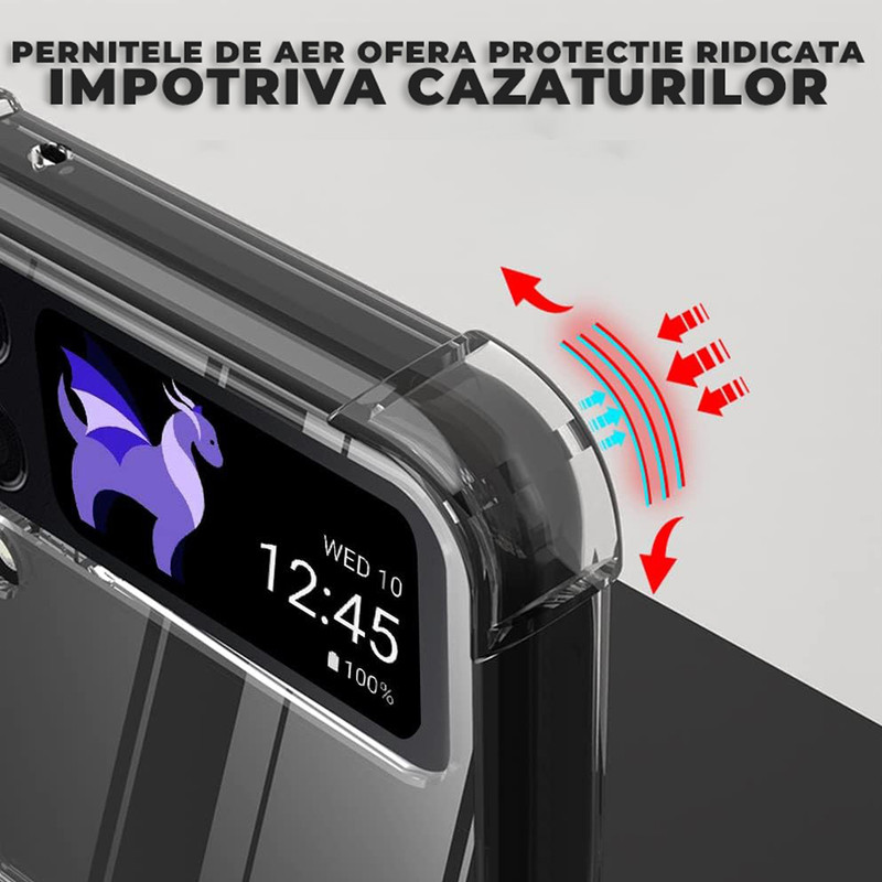 Husa pentru Samsung Z Flip 4 TPU Antisoc, PremiumCell, Magsafe Silicon, Protectie Antisoc, Camera Ultra Safe, Transparenta 61 PQmrzhc ZL AC SL1001