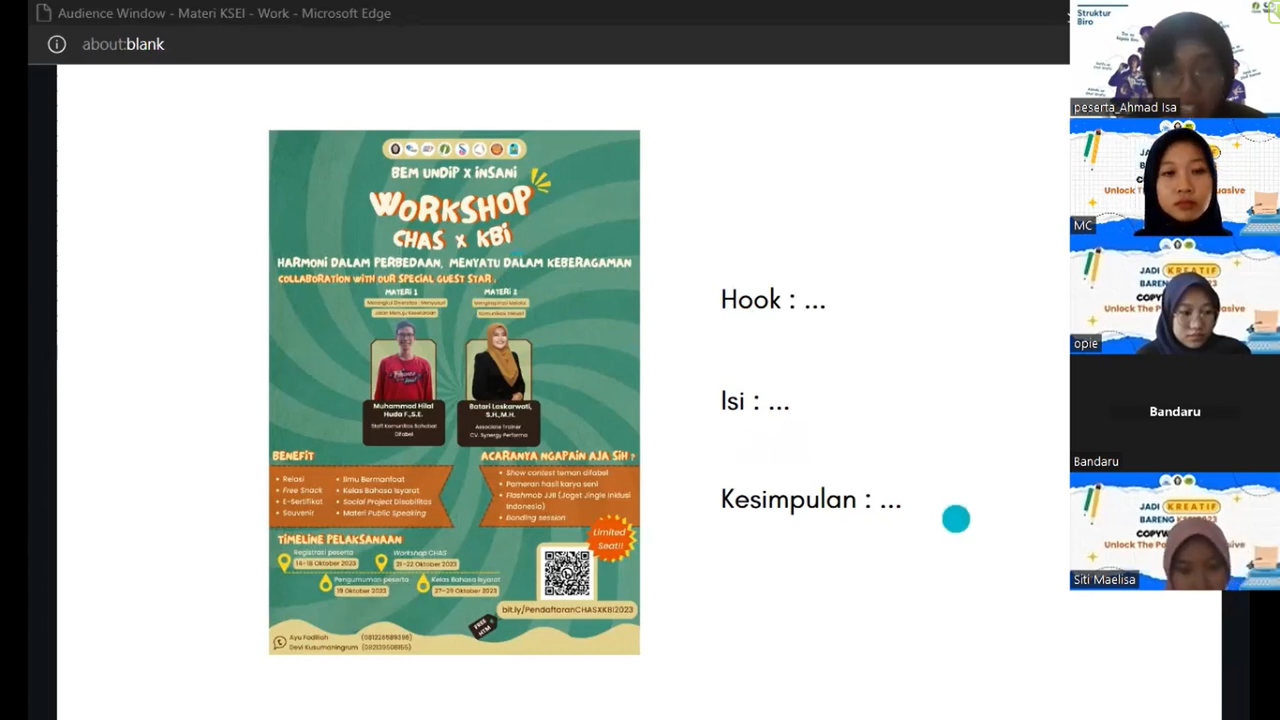 Materi Jadi Kreatif Bareng KSEI