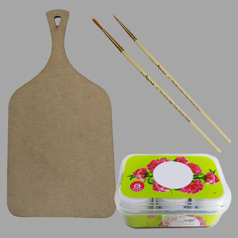 Kalighat Art on Chopping Board DIY Kit
