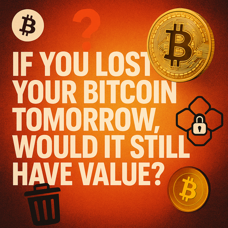 If you lost your Bitcoin tomorrow, would it still have value?