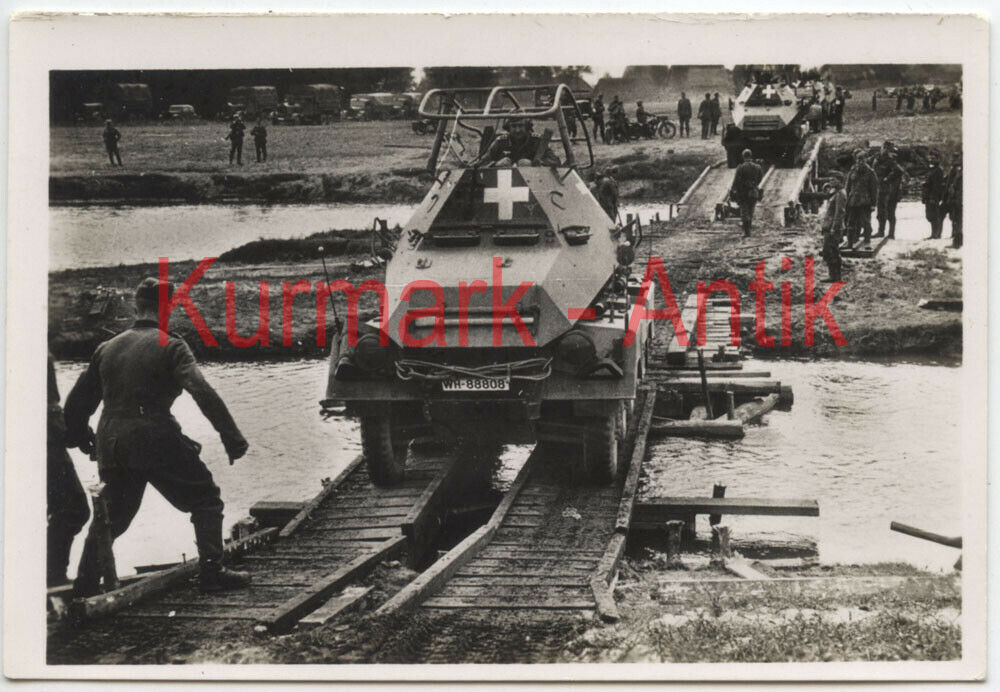 Foto Wehrmacht Panzer Spähwagen 232 Funker Polen Feldzug Front
