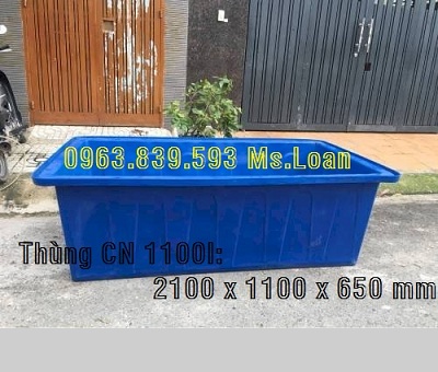 Thùng nuôi cá cảnh 1100L, thùng nhựa chữ nhật 1100L nuôi cá cảnh Thung-nhua-chu-nhat-1100-lit-thung-nhua-1-lop-1