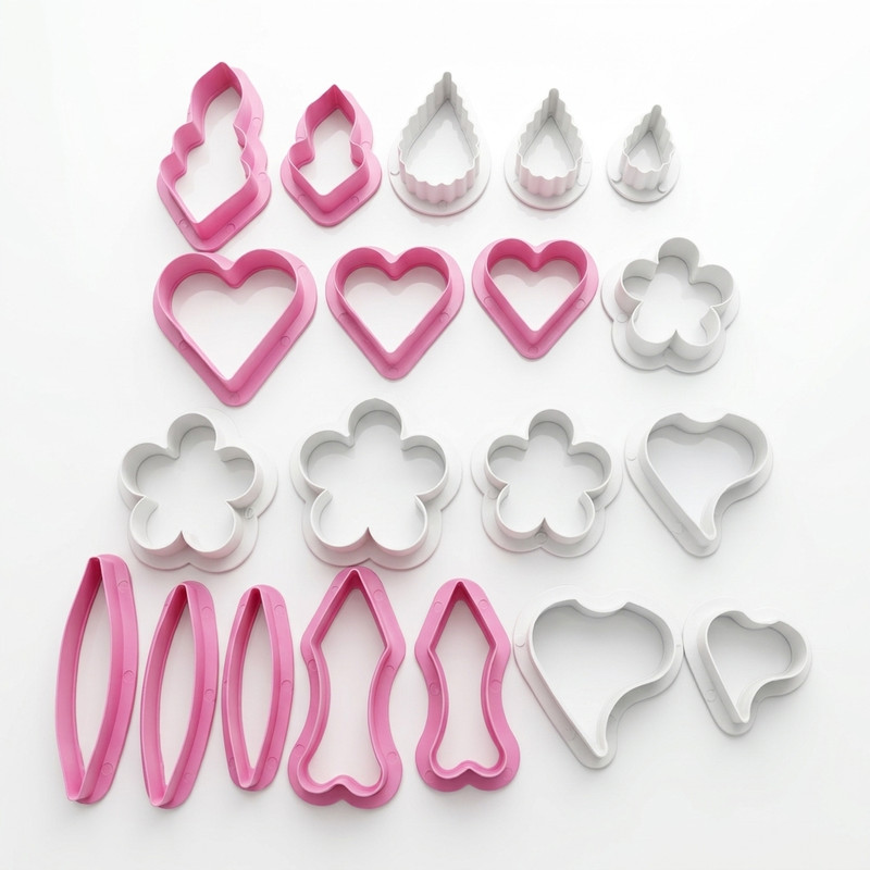 Cortador de Flores x20 pz para decorar porcelanicrón y fondant