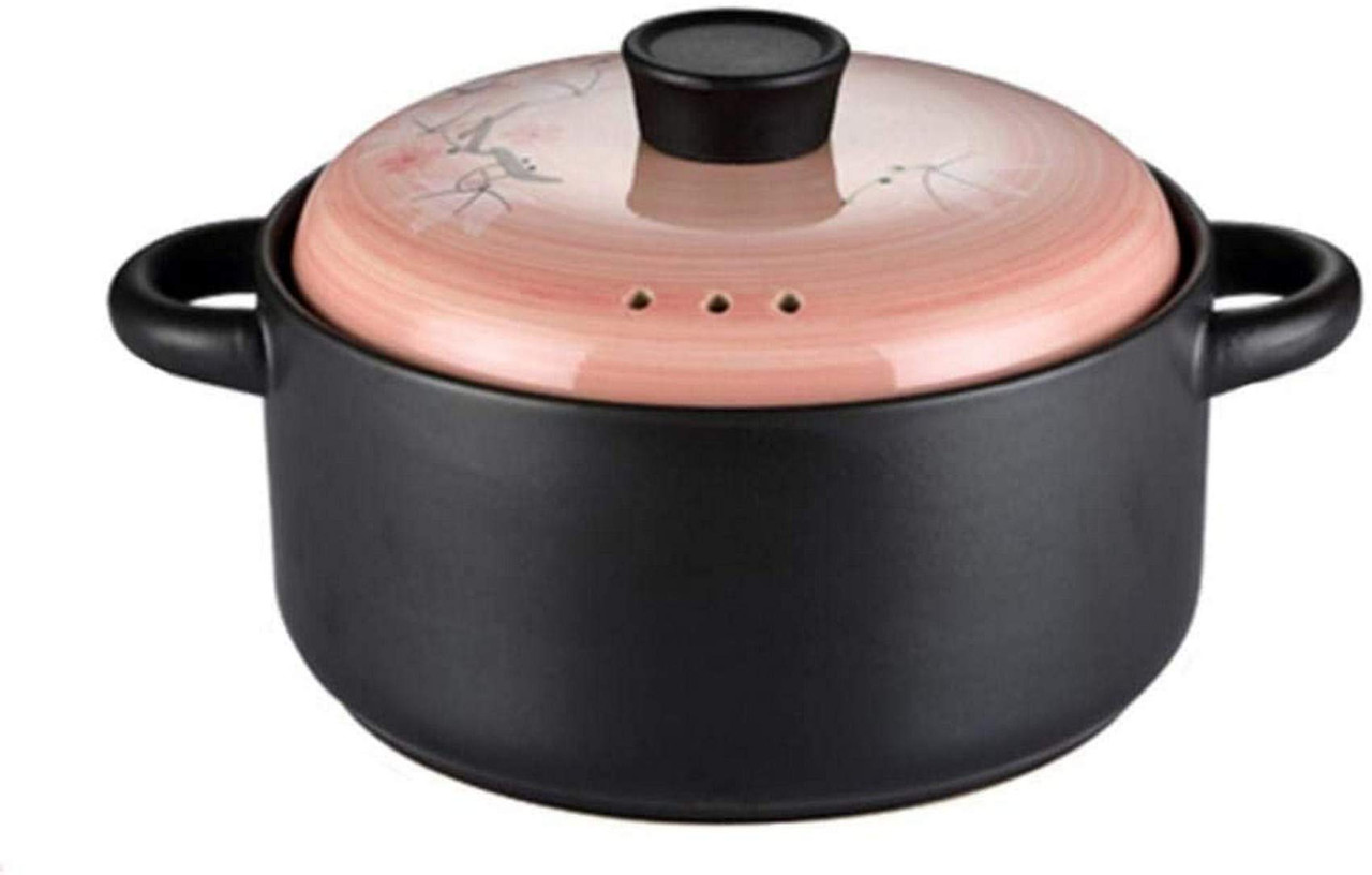 PUCNHZYNW Terracotta Stew Pot Clay Casserole Pot Ceramic Casserole High Temperature Resistance Fa