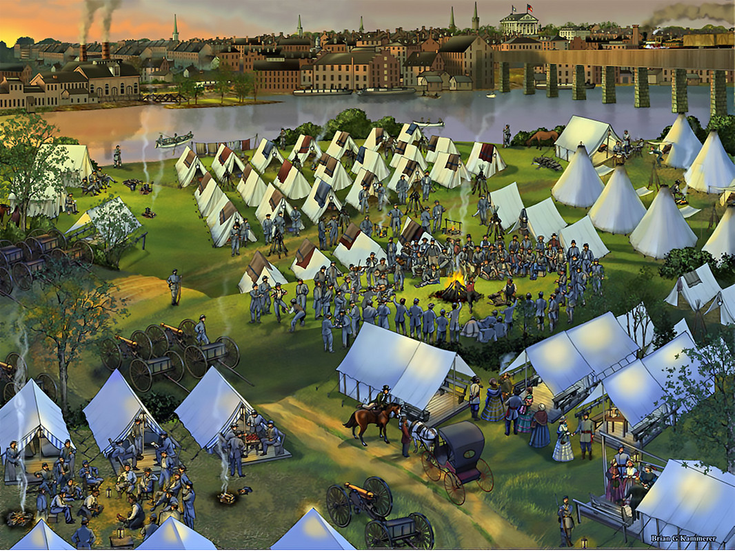 Civil americana,Bull Run 1ª,El ejército se reúne en Richmond, Virginia, 1861 , por Brian G Kammerer