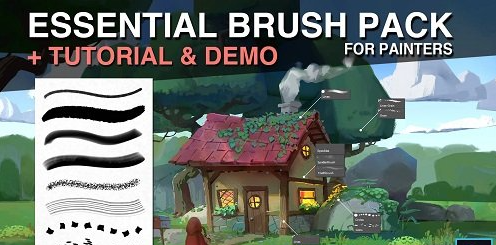Essential Brush pack for Painters - Stylized environment Essential Brush pack for Painters - Stylized environment