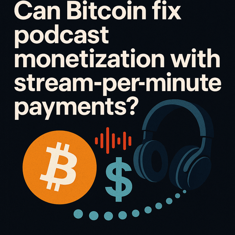 Can Bitcoin fix podcast monetization with stream-per-minute payments?
