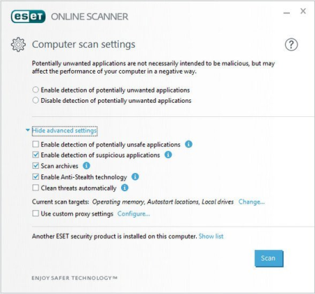 ESET Online Scanner 3.4.3