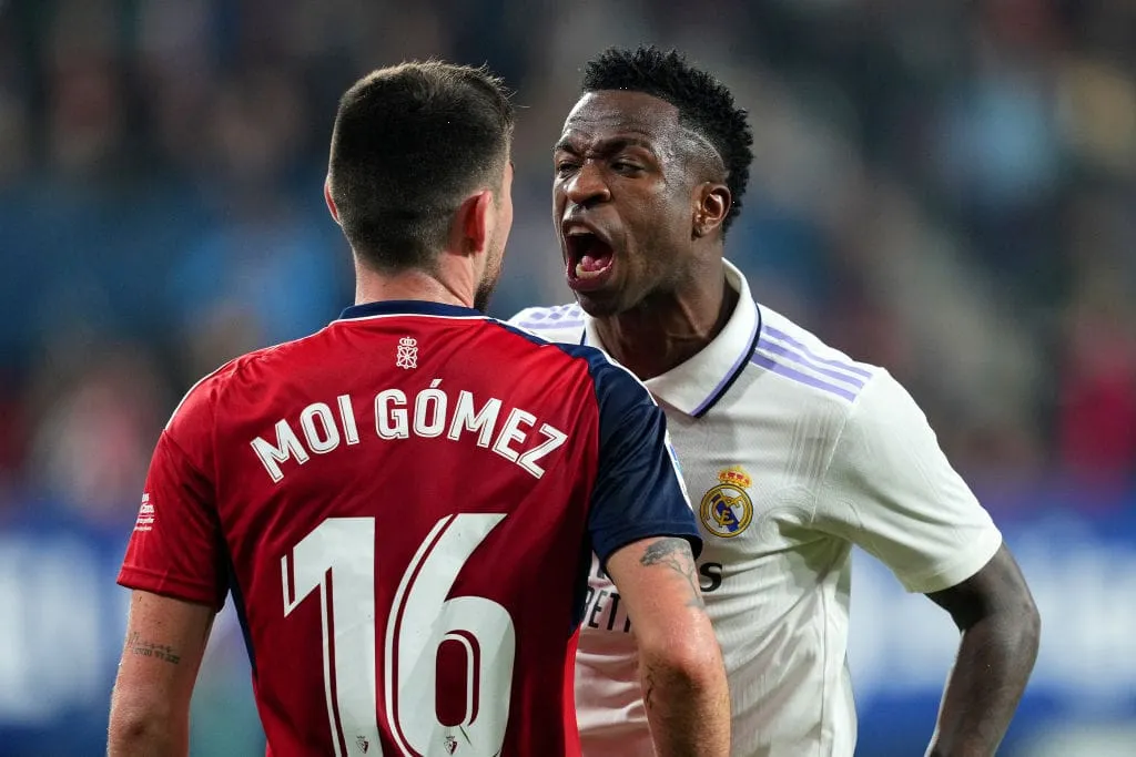 Del odio al amor, Vinicius sobre de Moi Gómez en partido del Real Madrid