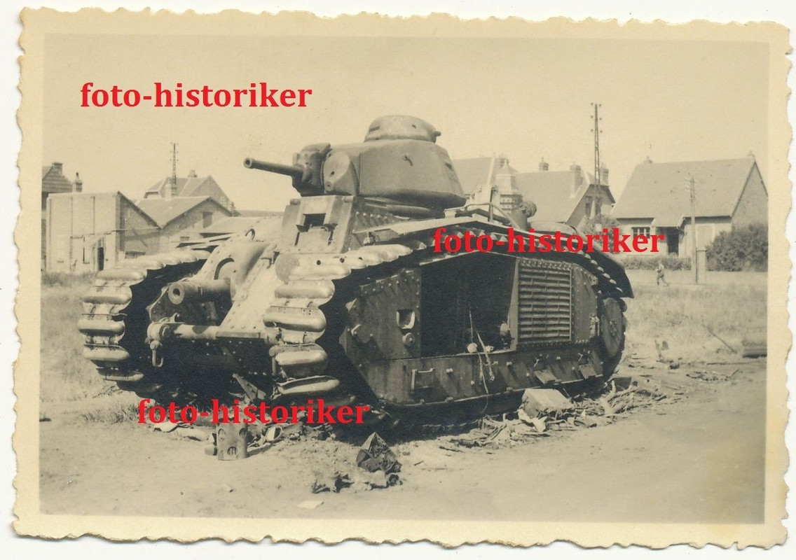 französischer BEUTE Panzer Renault Char B1 abges