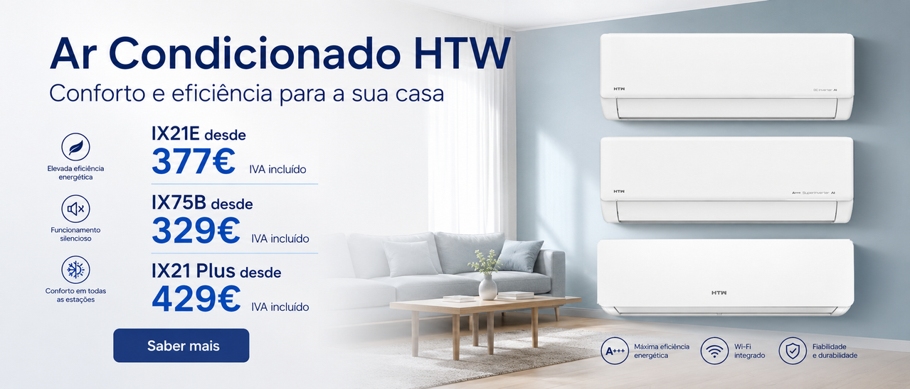 Ar Condicionado HTW desde 329€ IVA incluído