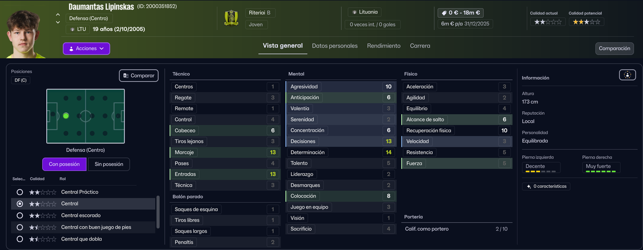 Daumantas Lipinskas DFC sub 19 2025