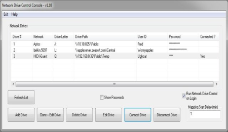 Network Drive Control 1.58 Network Drive Control 1.58