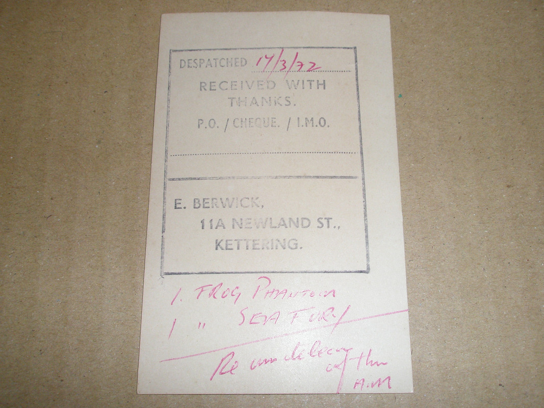FROG Phantom receipt