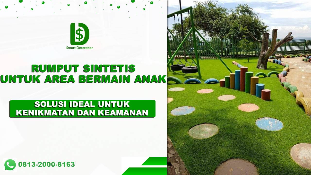 rumput sintetis area bermain anak