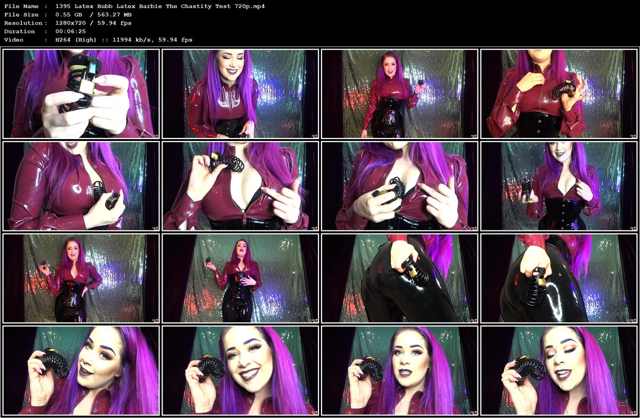 1395 Latex Rubb Latex Barbie The Chastity Test 720p mp4