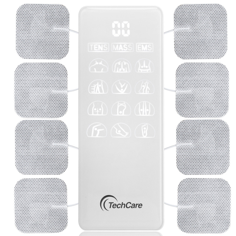 Tens Machine Unit Device Pulse Massager 4 Channel Rechargeable Muscle —  TechCare Massager