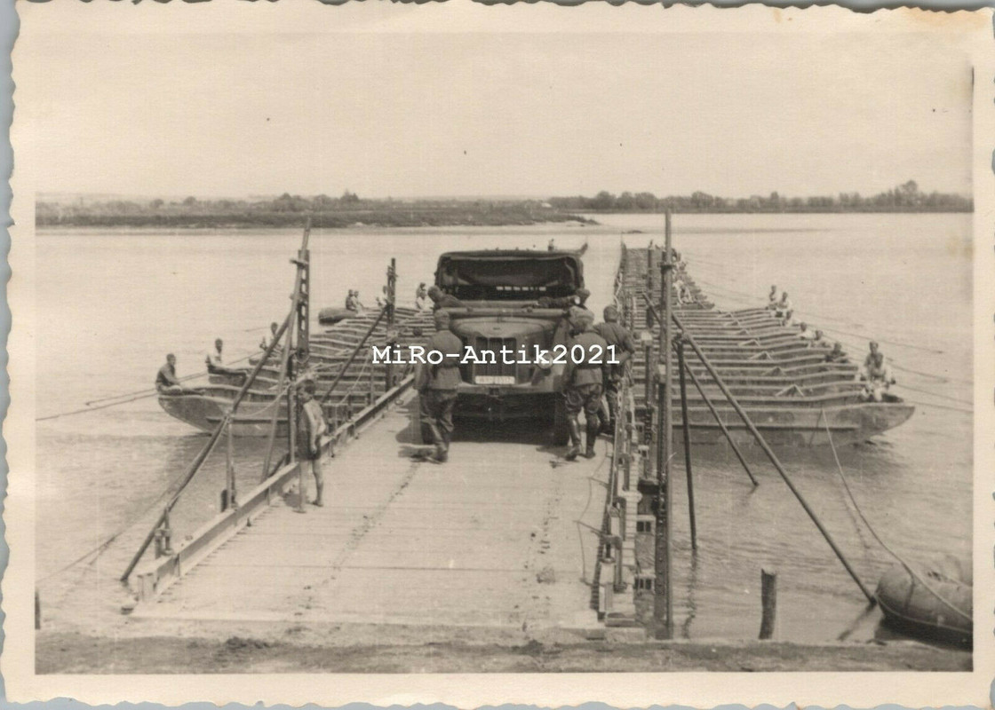 5 x Foto, Wk2, Pion. Batl. 29 Hann Münden, Pionier Brücken Test mit Lkw2